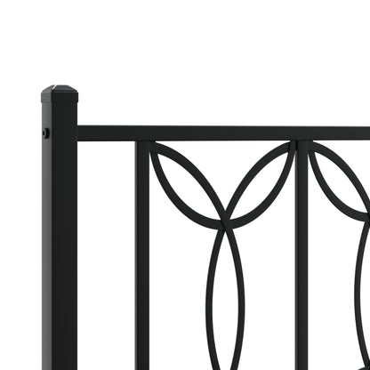 Giroletto con Testiera in Metallo Nero 100x190 cm | homemem39