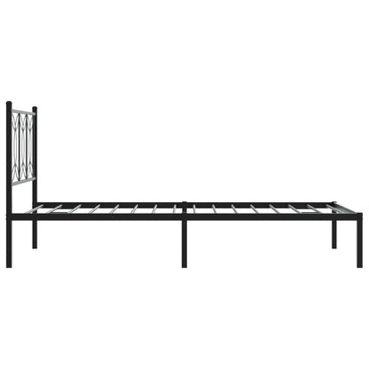 Giroletto con Testiera in Metallo Nero 107x203 cm - homemem39