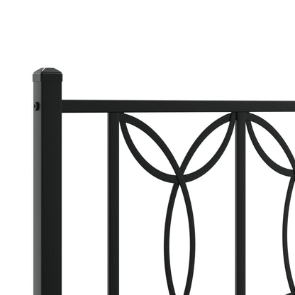Giroletto con Testiera e Pediera Metallo Nero 75x190 cm | homemem39