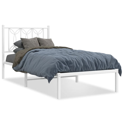 Giroletto con Testiera Metallo Bianco 80x200 cm | homemem39
