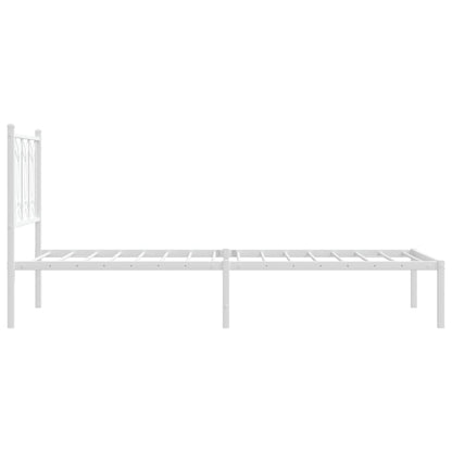 Giroletto con Testiera Metallo Bianco 80x200 cm | homemem39