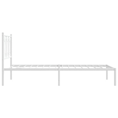 Giroletto con Testiera Metallo Bianco 100x200 cm | homemem39