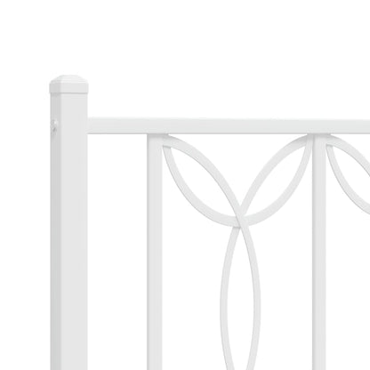 Giroletto con Testiera Metallo Bianco 100x200 cm | homemem39