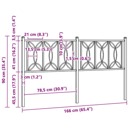 Testiera di Ricambio in Metallo Bianco 160 cm | homemem39