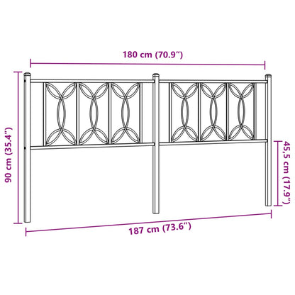 Testiera in Metallo Bianco 180 cm