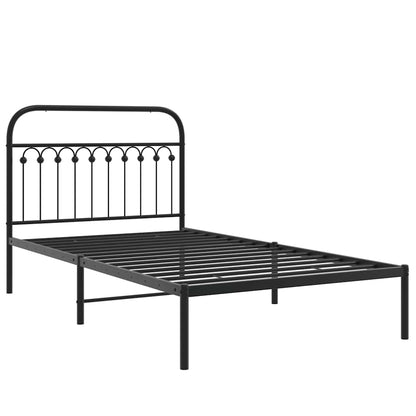 Giroletto con Testiera in Metallo Nero 107x203 cm | homemem39
