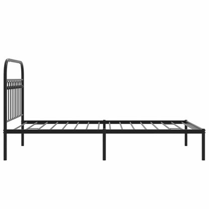 Giroletto con Testiera in Metallo Nero 107x203 cm | homemem39