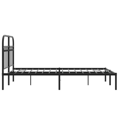 Giroletto con Testiera in Metallo Nero 120x200 cm | homemem39