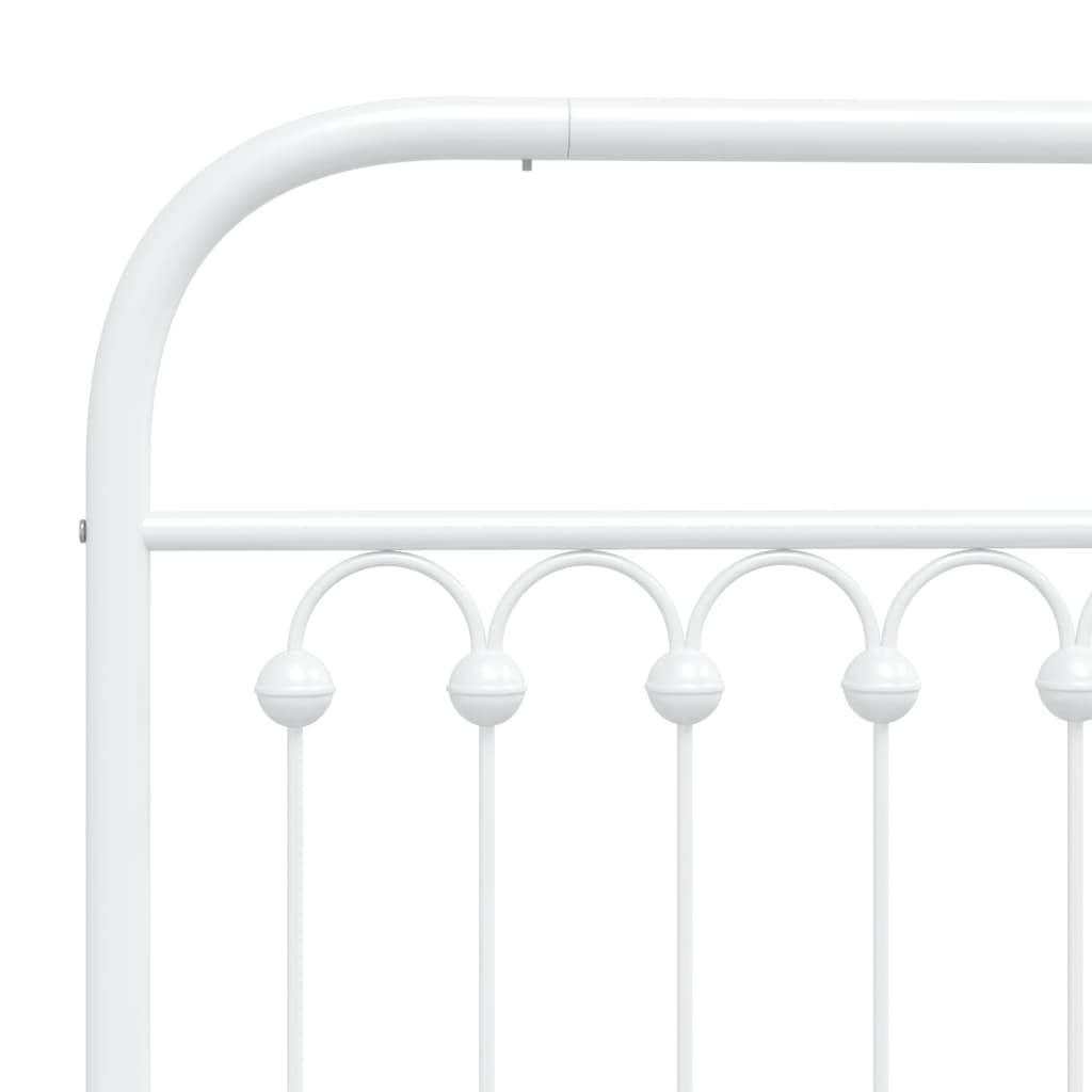 Giroletto con Testiera Metallo Bianco 80x200 cm | homemem39