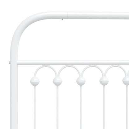 Giroletto con Testiera Metallo Bianco 100x200 cm | homemem39
