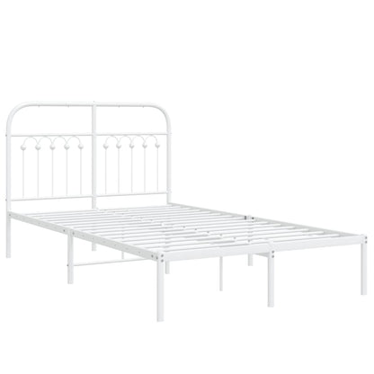 Giroletto con Testiera in Metallo Bianco 120x200 cm | homemem39