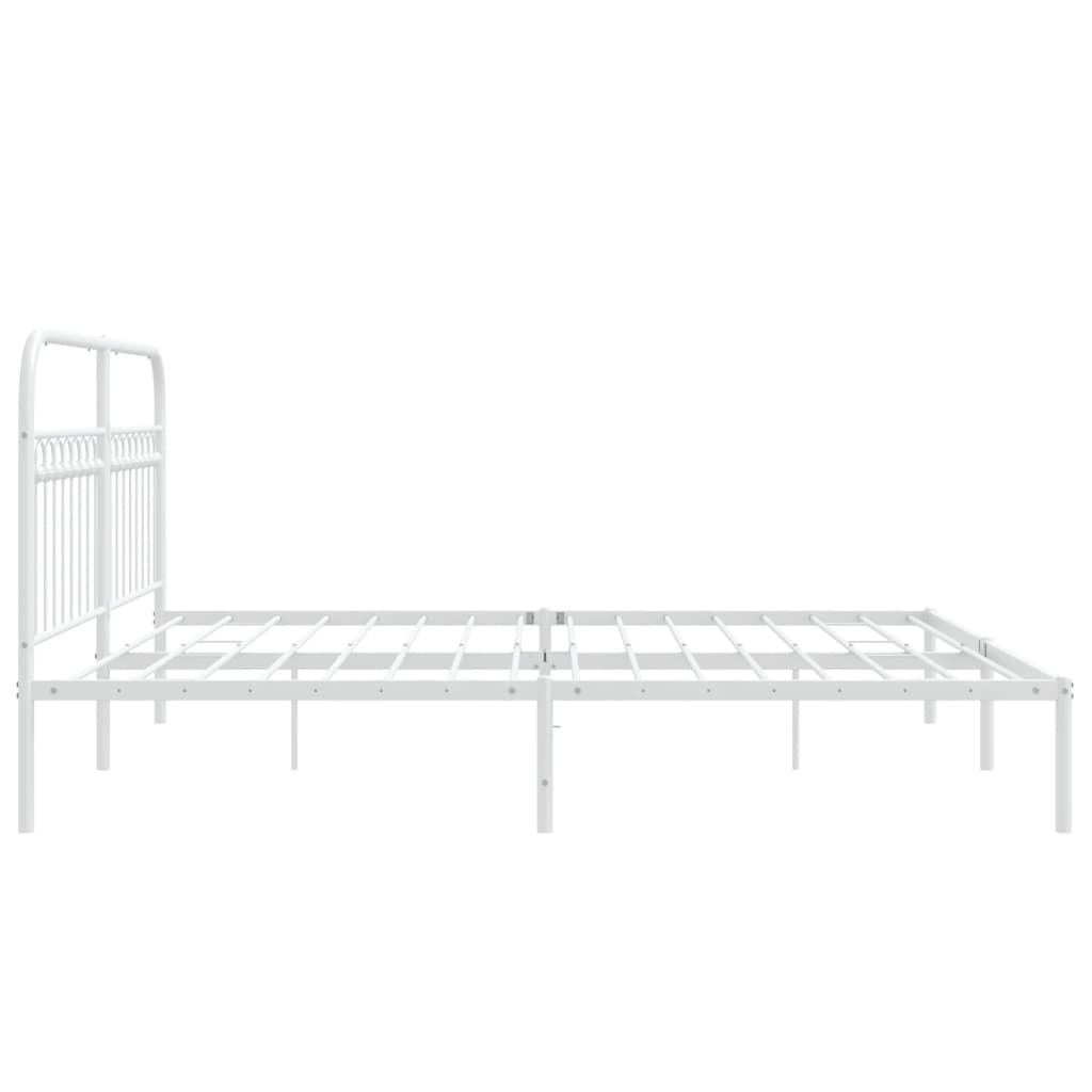 Giroletto con Testiera Metallo Bianco 183x213 cm | homemem39