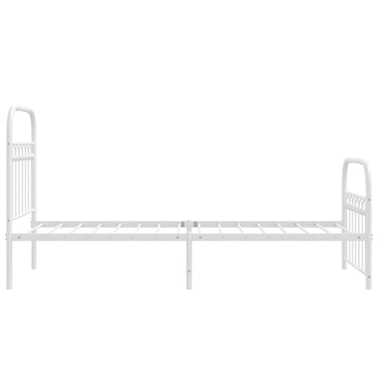 Giroletto con Testiera e Pediera Metallo Bianco 75x190 cm | homemem39