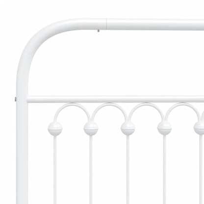 Giroletto con Testiera e Pediera Metallo Bianco 75x190 cm | homemem39