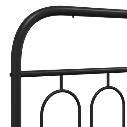 Giroletto con Testiera in Metallo Nero 107x203 cm | homemem39
