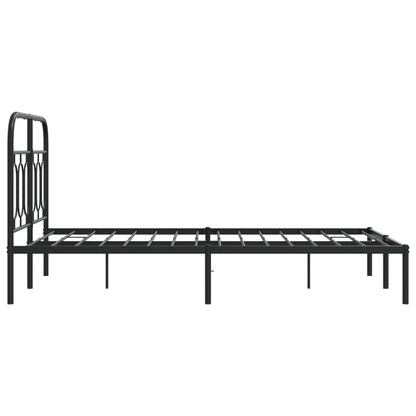 Giroletto con Testiera in Metallo Nero 120x190 cm | homemem39