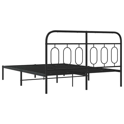 Giroletto con Testiera in Metallo Nero 150x200 cm | homemem39