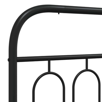 Giroletto con Testiera in Metallo Nero 150x200 cm | homemem39