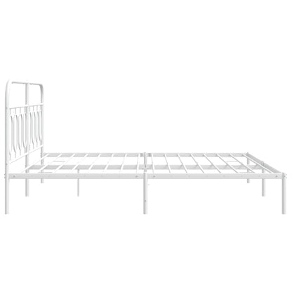 Giroletto con Testiera Metallo Bianco 183x213 cm | homemem39