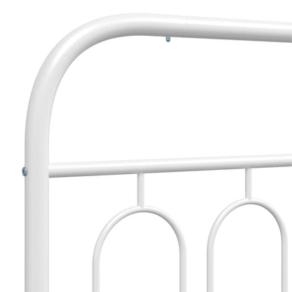 Giroletto con Testiera e Pediera Metallo Bianco 120x190 cm | homemem39