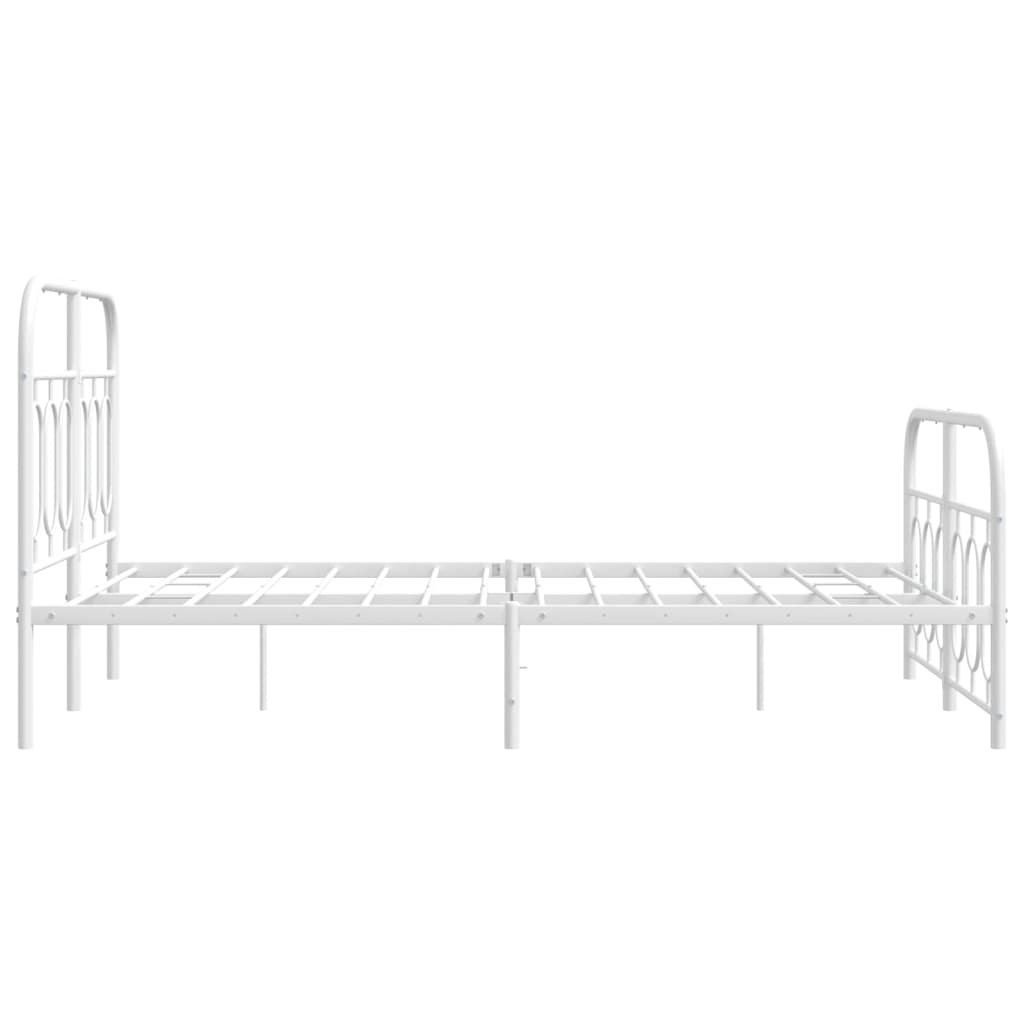 Giroletto con Testiera e Pediera Metallo Bianco 120x200 cm | homemem39
