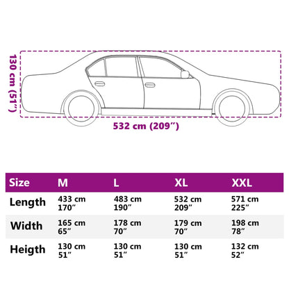 Copriauto per Berlina Cinghie con Fibbia Argento Pieno XL | homemem39