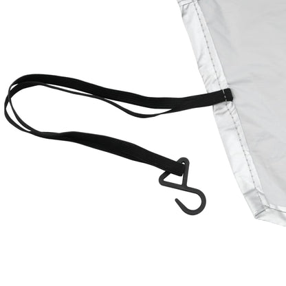 Mezza Copertura Auto con Ganci Argento M | homemem39