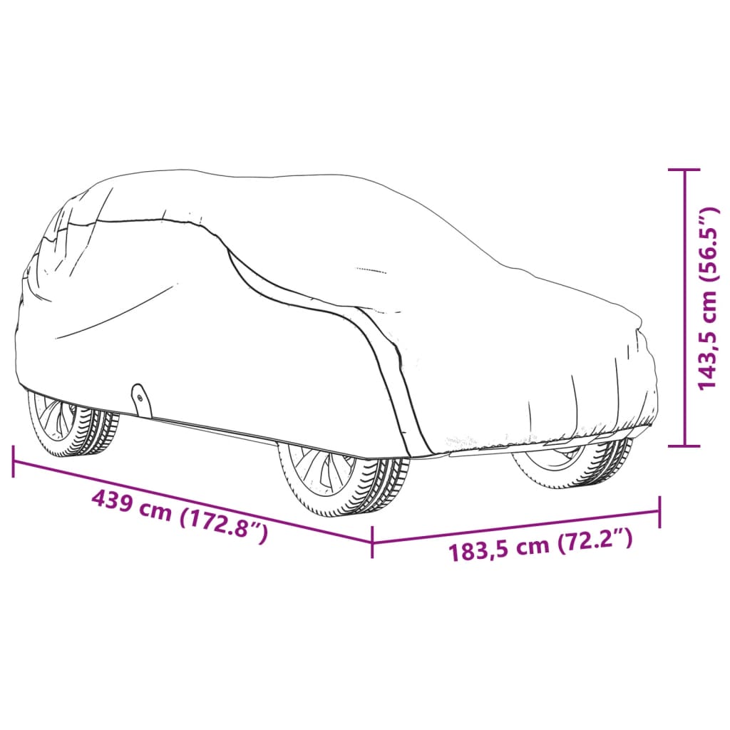 Copriauto per Fuoristrada Grigio Pieno M Tessuto non Tessuto | homemem39