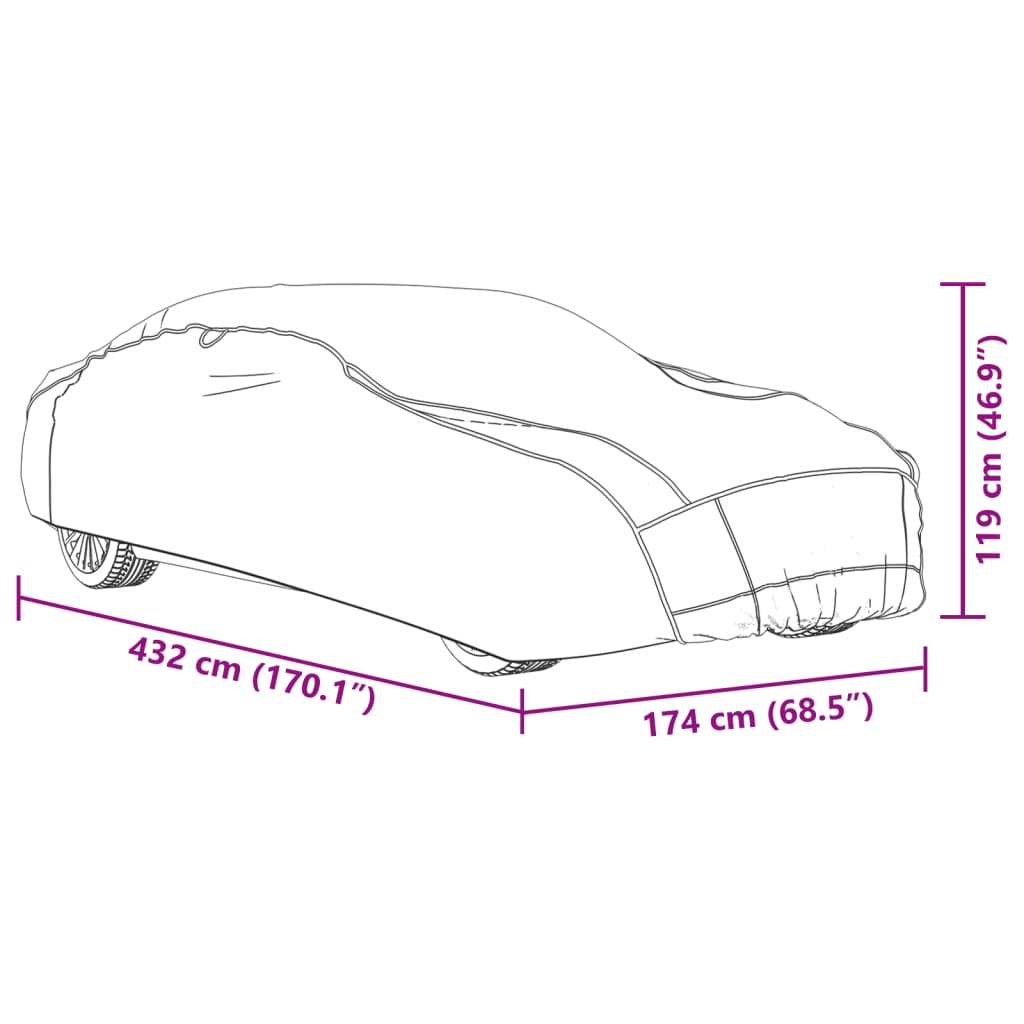 Telo Copriauto per Berlina Antigrandine M Grigio e Argento