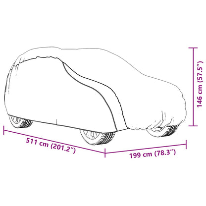 Copriauto per Fuoristrada Cinghie con Fibbia Argento XL PEVA | homemem39