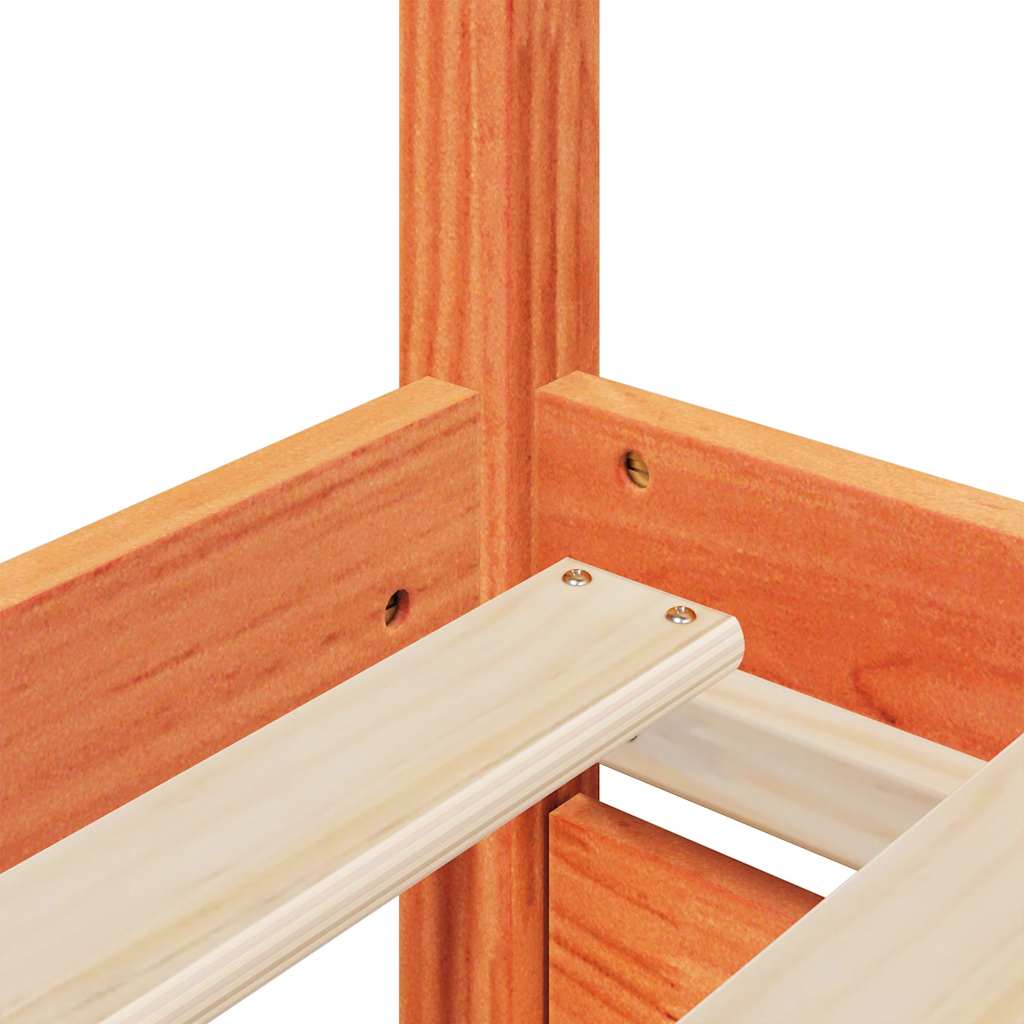 Letto senza Materasso Marrone Cera 100x200 cm in Legno di Pino