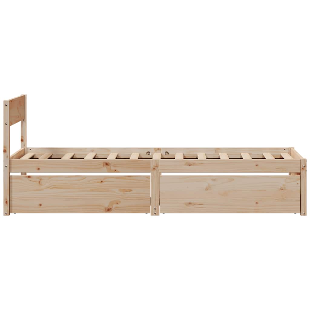 Letto senza Materasso 90x200 cm in Legno Massello di Pino | homemem39