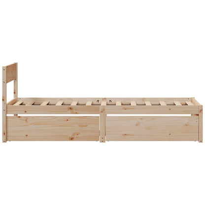 Letto senza Materasso 90x200 cm in Legno Massello di Pino | homemem39