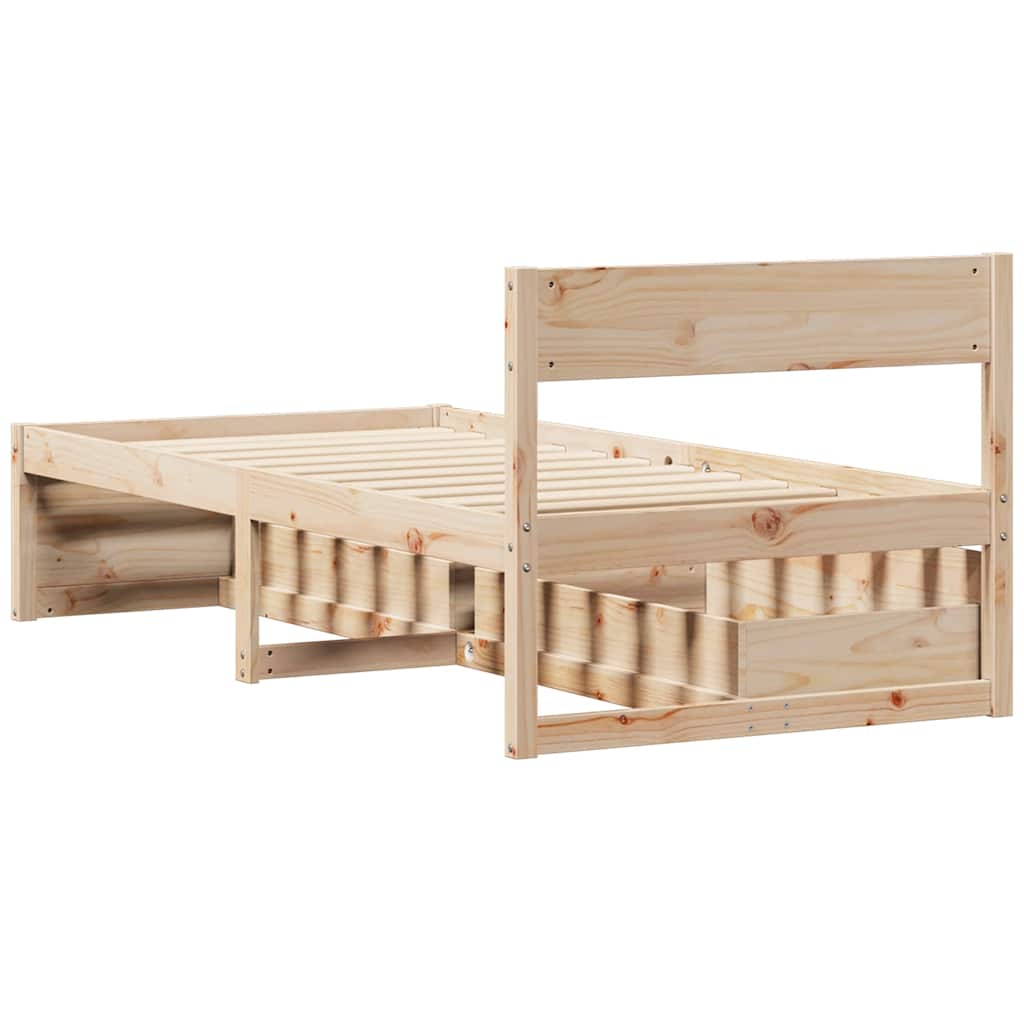 Letto senza Materasso 90x200 cm in Legno Massello di Pino | homemem39
