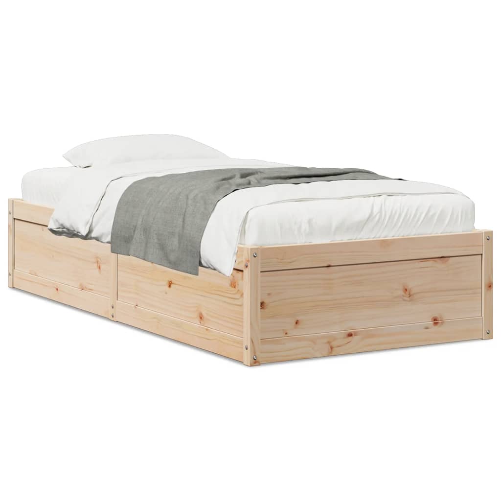 Letto senza Materasso 90x200 cm in Legno Massello di Pino - homemem39