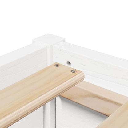 Letto senza Materasso Bianco 90x200 cm Legno Massello di Pino | homemem39