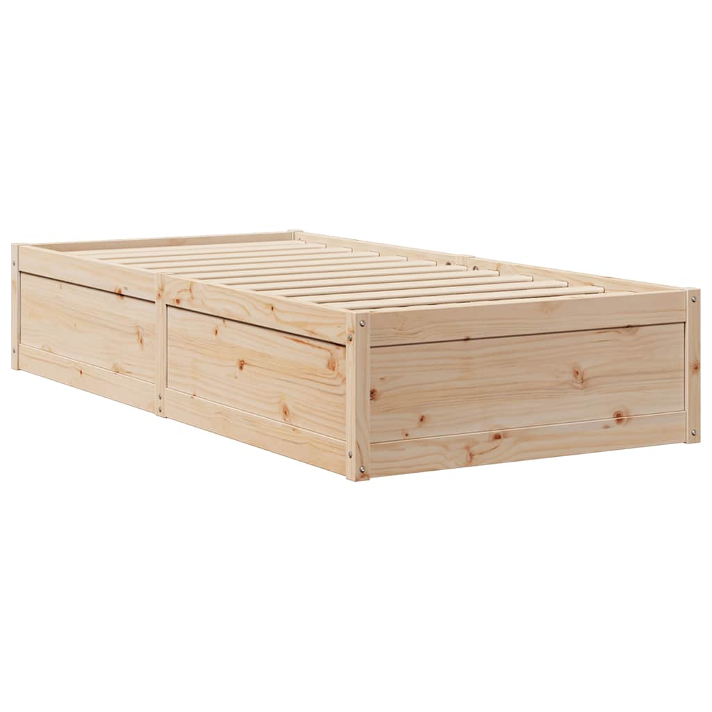 Letto senza Materasso 90x190 cm in Legno Massello di Pino | homemem39