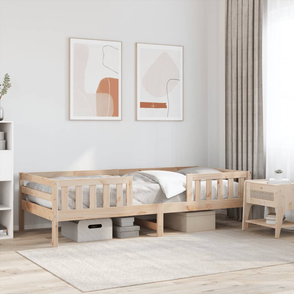 Letto senza Materasso 90x200 cm in Legno Massello di Pino - homemem39