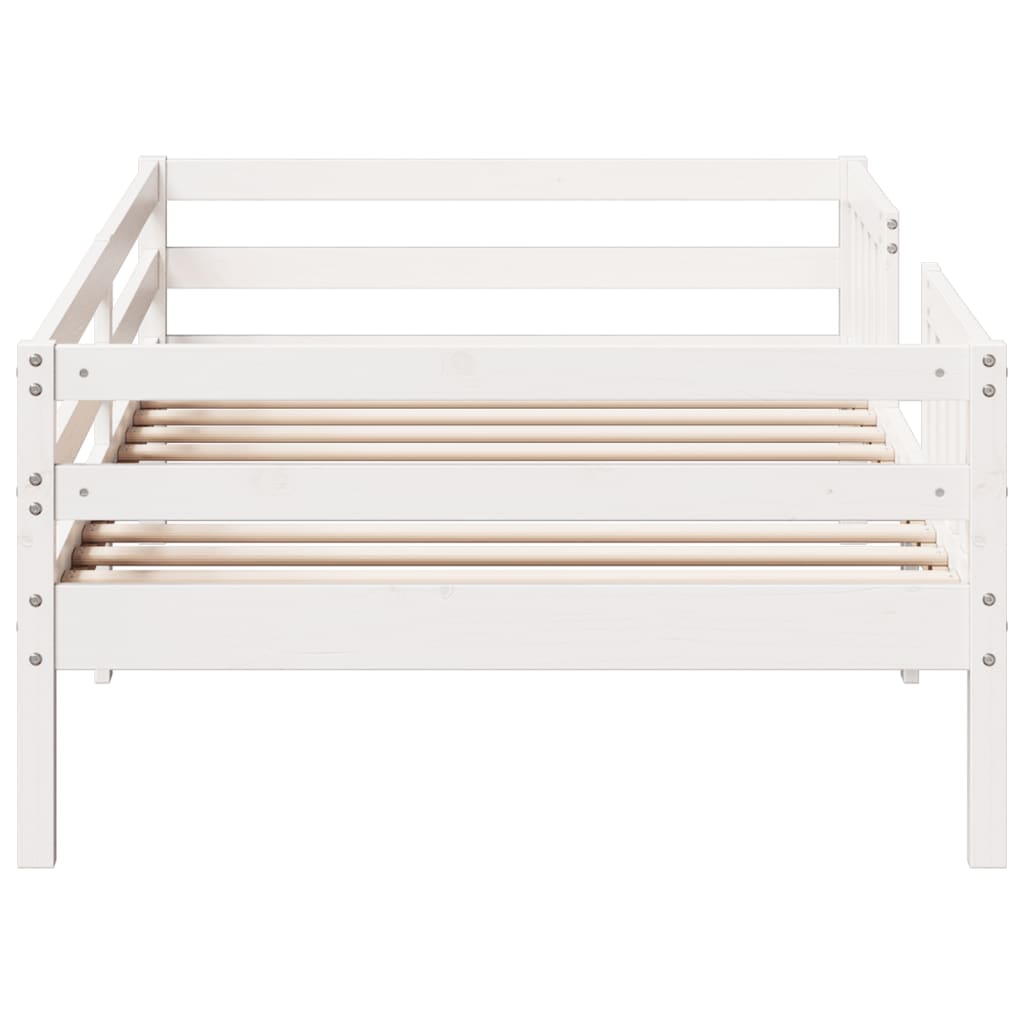 Letto senza Materasso Bianco 90x200 cm Legno Massello di Pino - homemem39
