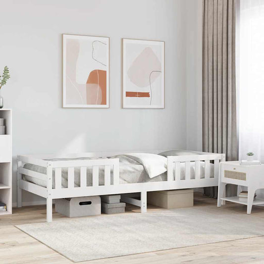 Giroletto senza Materasso Bianco 80x200 cm Legno Massello Pino | homemem39