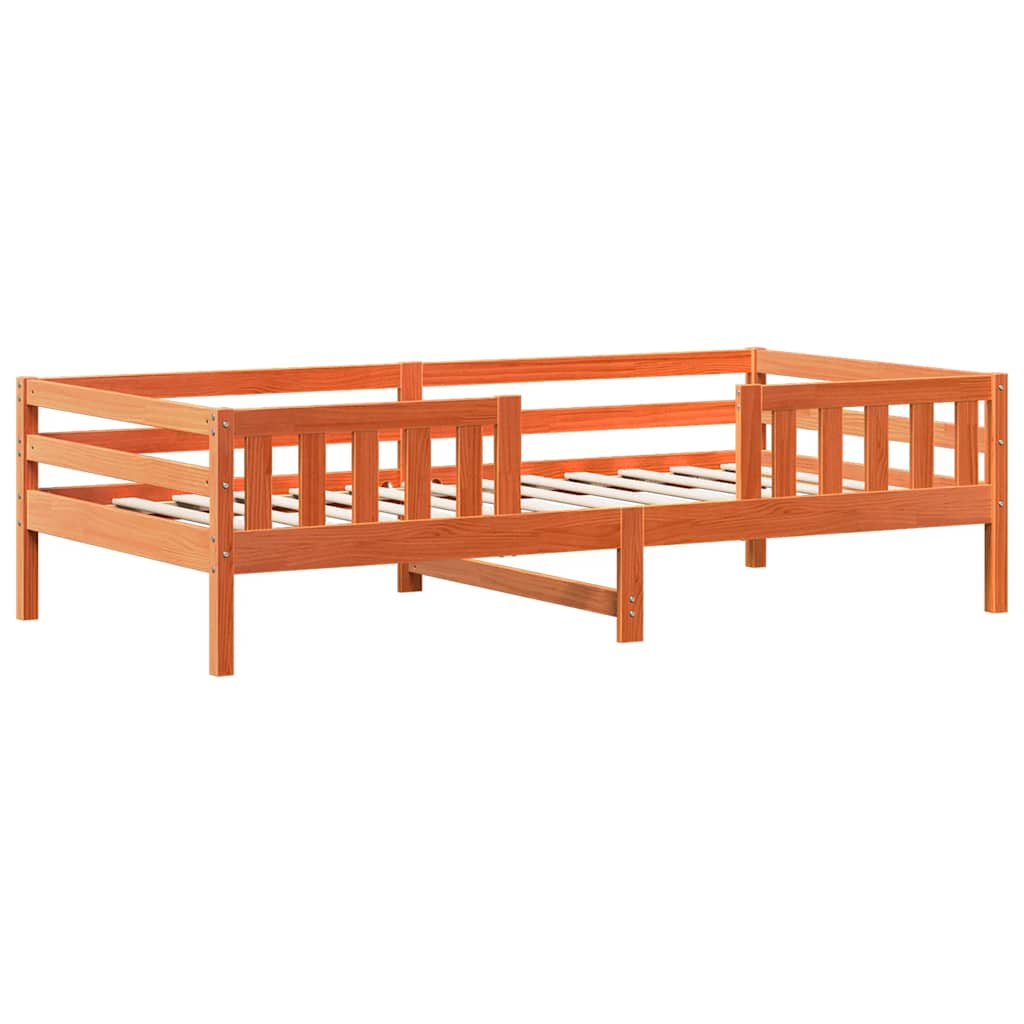 Letto senza Materasso Marrone Cera 80x200 cm Legno di Pino | homemem39