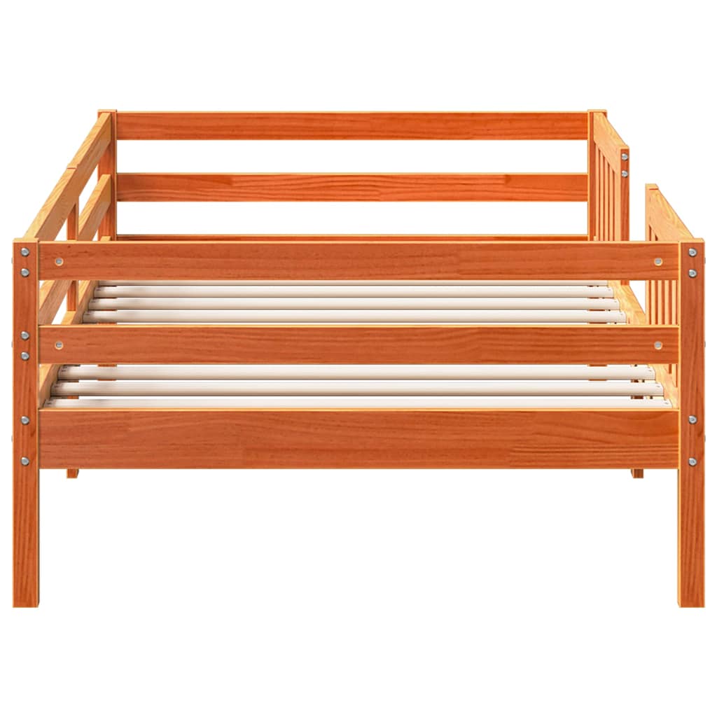 Letto senza Materasso Marrone Cera 80x200 cm Legno di Pino | homemem39