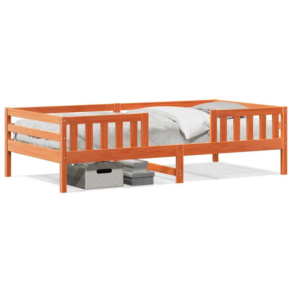 Letto senza Materasso Marrone Cera 90x190 cm in Legno di Pino - homemem39