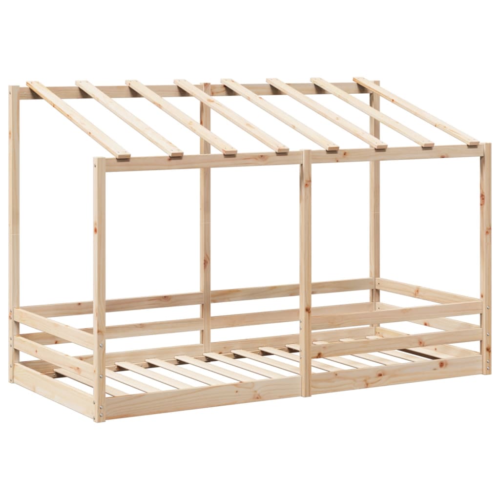 Letto per Bambini con Tetto 100x200 cm Legno Massello di Pino - homemem39