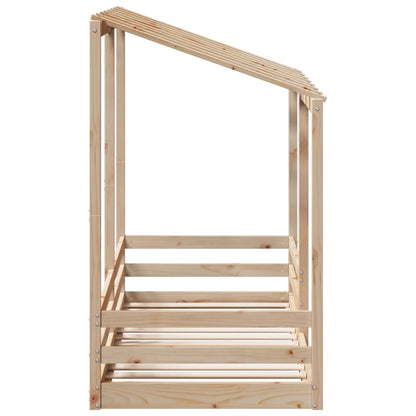 Letto per Bambini con Tetto 75x190 cm in Legno Massello di Pino - homemem39