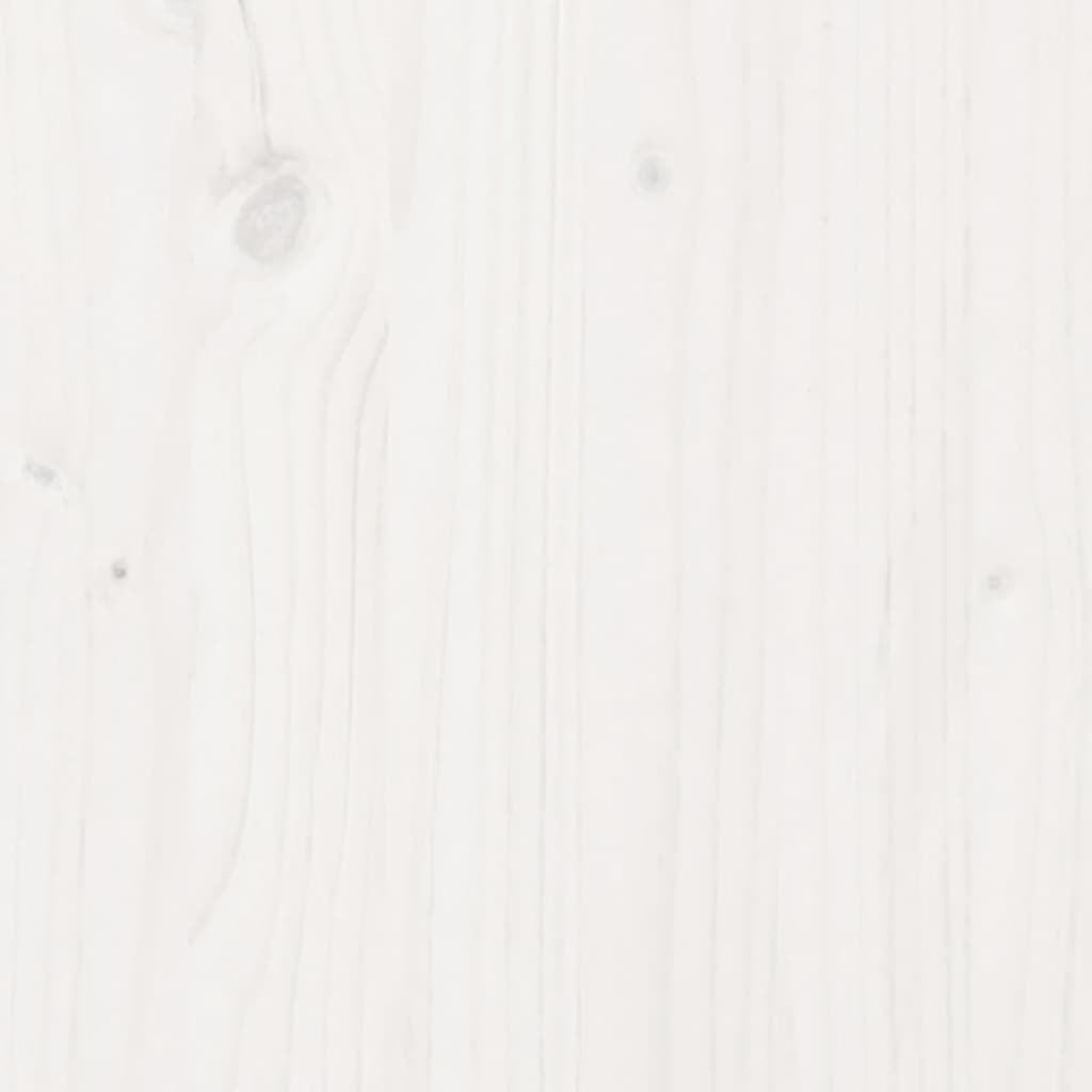 Fioriera da Giardino Bianca 80x40x50 cm Legno Massello di Pino