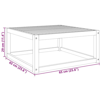 Tavolo da Giardino 65x65x29 cm in Legno Massello di Acacia | homemem39