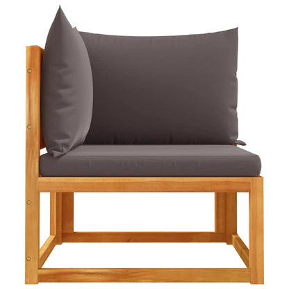 Divano da giardino angolare con cuscini in legno di acacia e corda | homemem39