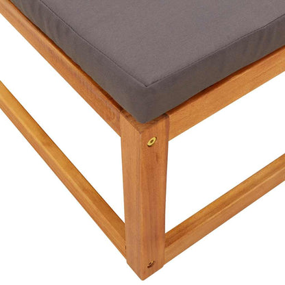 Set di divani da giardino 3 pezzi con cuscini in legno di acacia e corda | homemem39
