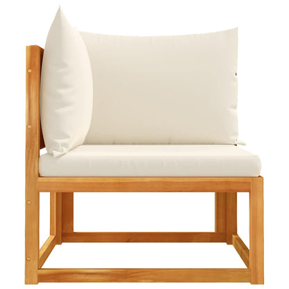 Divano da giardino angolare con cuscini in legno di acacia e corda | homemem39